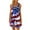 Blue womens independence day dresses, variant on Wycnly Womens Independence Day Dresses 4th of July Patriotic Loose Swing Boho Strap Tank Mini Dresses Fashion US Flag Print Round Neck Sleeveless Short Summer Dress Dark Blue xxl