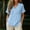 Blue, variant on Women's Ruffled V Neck Short Sleeve Peplum Blouse Moss Army Tone Solid Gauze Casual Top for Daily Wear Summer Vacation Beige XXL