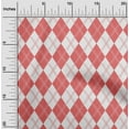 thumbnail image 2 of oneOone Velvet Pink Fabric Check Argyle Craft Projects Decor Fabric Printed By The Yard 58 Inch Wide, 2 of 4