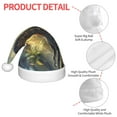 thumbnail image 4 of Fuzoiu Sunshine Jungle Dinosaur Print Santa Hat Christmas Hat for kids,Santa Hats with Pompom, Unisex Xmas Holiday Hat for Christmas New Year Festive Party Supplies, 4 of 6