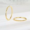 thumbnail image 3 of 13 Styles Men Women's Wedding Engagement 18K Gold Plating CZ Thin Ring Size 4-10, 3 of 5