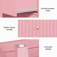 thumbnail image 5 of May in Color Fluted Wide Nightstand for Bedroom, Large Pink End Table with 3 Drawer, for Home and Office, 5 of 11