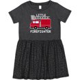 thumbnail image 3 of Inktastic Red Fire Little Firefighter White Text Girls Toddler Dress, 3 of 5
