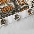 thumbnail image 4 of Manfei Spooky Halloween Castle Blackout Curtains,Funny Pumpkin Lantern Curtains Pack of 2 (38x45 Each),Black Bats Window Curtains For Teens,Luxury Bedroom Decor, 4 of 6