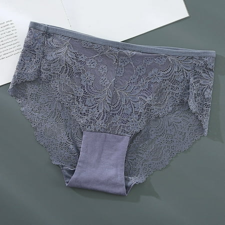 

PEASKJP Womens Thong Underwear Comfort Womens Underwear Seamless Cotton Briefs Panties for Women Blue X-L