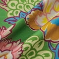thumbnail image 5 of Pack of 2, Chinoiserie Pillow Cover 18 x 18 Inch Peony Floral Pillow Covers Linen Flower Throw Pillow Covers Farmhouse Pillowcase Cushion Covers for Sofa Couch Living Room Green Yellow, 5 of 6