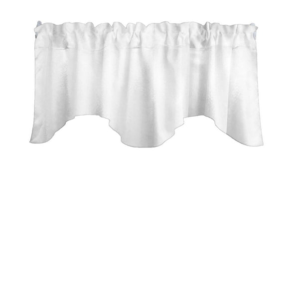 Shiny Satin Solid Scalloped Window Valance 58" Wide / 20" Tall