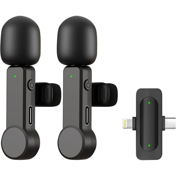 Greatstyler Wireless Mini Professional Lavalier Microphone for iPhone, iPad, Video Recording, Black