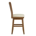 thumbnail image 5 of Weston Home Sheena Farmhouse Square Swivel Slat Back 24" Counter Height Stool, Oak, 5 of 7