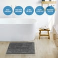 thumbnail image 2 of Nestl Bathroom Rugs, Machine Washable Bath Mats For bathroom Floor Rugs, Nonslip Backing Rubber Bath Rug, Gray, 2 of 6