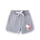 thumbnail image 3 of Hello Kitty-ropa transpirable de algodón puro para niños, conjunto de dos piezas, moda informal para niñas, pantalones cortos de manga corta, traje deportivo para niño, 3 of 5