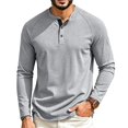 thumbnail image 2 of UDAUDU Men's Henley Shirts Long Sleeve Waffle Lightweight Basic Thermal Shirt Slim Fit 2026 Fall Fashion Button Down Comfort Pullovers Light Gray S, 2 of 9