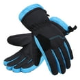thumbnail image 1 of Kids' Two Tone Geometric Ski Gloves Winter Warm Snow Snowboard Mittens, 1 of 4
