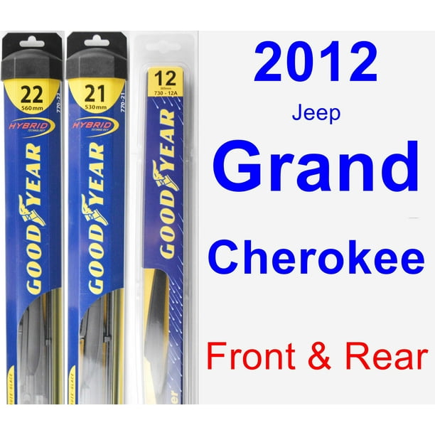 2012 Jeep Grand Cherokee Wiper Blade Set/Kit (Front & Rear) (3 Blades