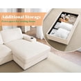 thumbnail image 2 of Merluxy 89 L Shape Inch Couch, Modern Couch with USB Charging Port & Cup Holders- Convertible Sofa with Storage Chaise, Comfy Sofa for Living Room (Beige Corduroy), 2 of 5