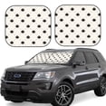 thumbnail image 2 of Daiia Maple plaid 2PCS Car Windshield Sun Shade, Foldable Sun Shield for Car Front Window, Auto Sun Blocker Visor Protector Universal for Truck SUV Pickup-Large, 2 of 7