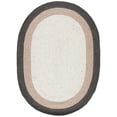 thumbnail image 2 of SAFAVIEH Braided Nazca Geometric Reversible Area Rug, Charcoal/Ivory, 4' x 6' Oval, 2 of 10