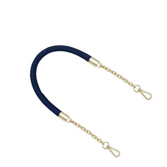 Thicken PU Leather Handbag Handles Strap Metal Chain Buckle Replacement Tote Band Strap for Women Lady Handbag DIY (Blue)