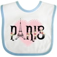 thumbnail image 3 of Inktastic Paris Pink Heart Eiffel Tower with Flowers Boys or Girls Baby Bib, 3 of 4