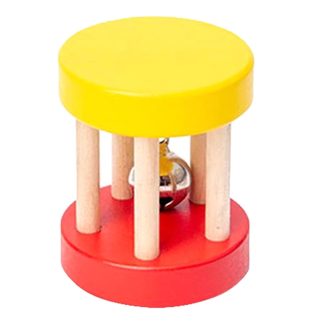 Agiferg Musical Instruments Toys 1PC Wooden Musical Instruments Toys Color Cage Hand One Bells