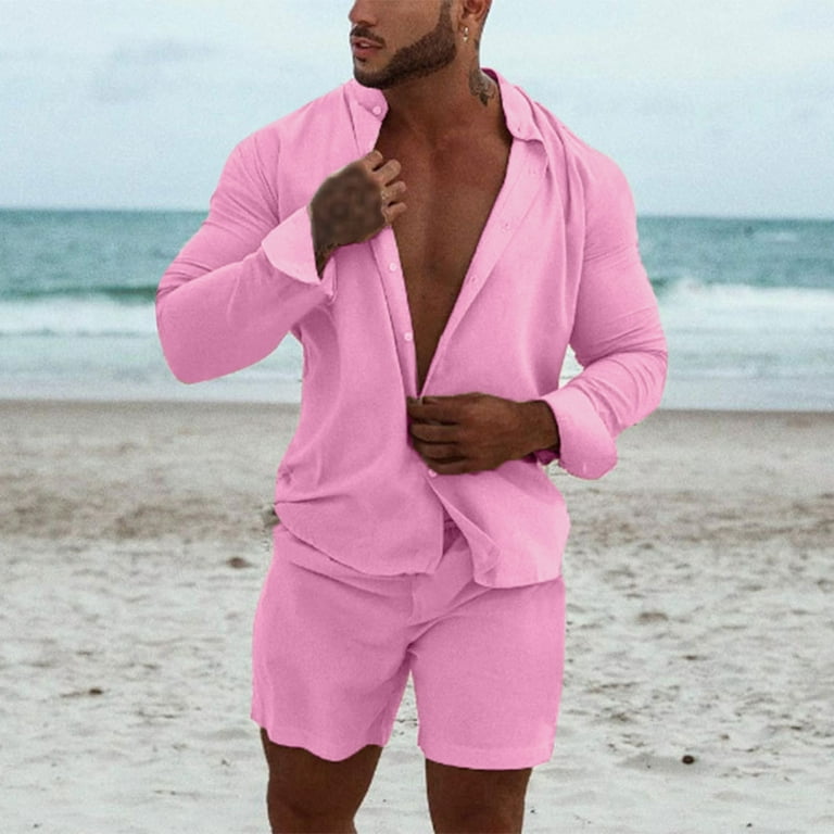 MITCOWBOYS Loungewear Set, Men Round Neck Long Sleeve Solid MITCOWBOYS Loungewear Set, Men Round Neck Long Sleeve Solid