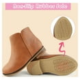thumbnail image 6 of HOMEHOT Girls Ankle Boots Zipper Low Heels Dressing Shoes Little Kid Size 12 Brown Female, 6 of 6