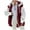 Wine, variant on Abcnature Womens Fuzzy Fleece Jacket, Zip Up Plush Color Block Stitching Winter Jacket Coat, Warm Fleece Blanket Jackets for Women with Hood Outwear with Pockets Wine L