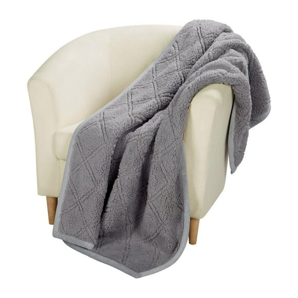 hometrends Quilted Sherpa Throw
