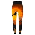 thumbnail image 4 of DDAPJ pyju Womens Funny Printed Leggings Halloween Themed Casual Yoga Pants Footless Stretchy Tights Witch Cosplay Costume Bottoms Multicolor S, 4 of 5