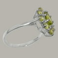 thumbnail image 3 of LBG British Made 925 Sterling Silver Natural Peridot Womens Statement Ring - 33 size options - Size 10, 3 of 6
