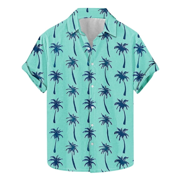 Txeol Hawaiian Shirts for Men Short Sleeve Casual Novelty Printed Hawaiian Shirt Button Down Aloha Shirts,Multicolor,S