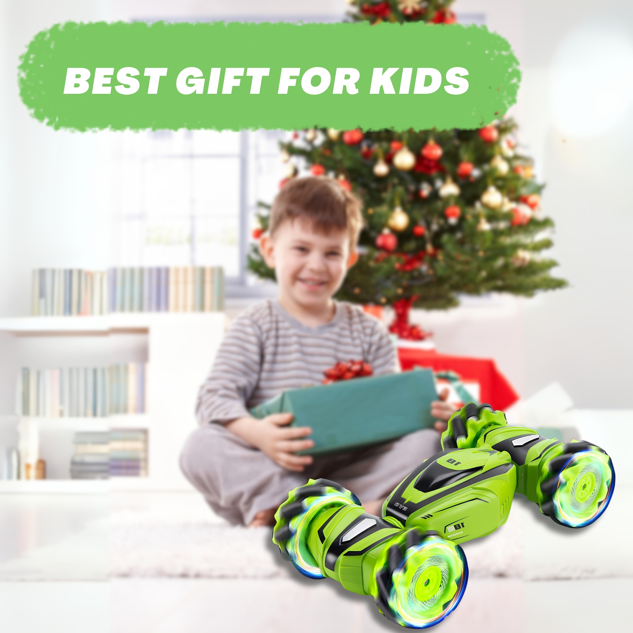 Gesture Sensing RC Stunt Car 4WD 2.4GHz Drift Twist Car Toy off-Road Vehicle w/ Light & Music