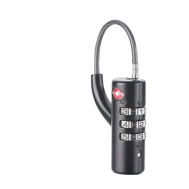 Candado de aduanas, candado de combinación para equipaje, candado de combinación para equipaje con cable de acero