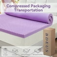 thumbnail image 3 of BDEUS 2 inch Gel Cooling Memory Foam Mattress Topper, Memory Foam Egg Crate Mattress Topper, CertiPUR-US Certified, Twin-XL Size, 3 of 12