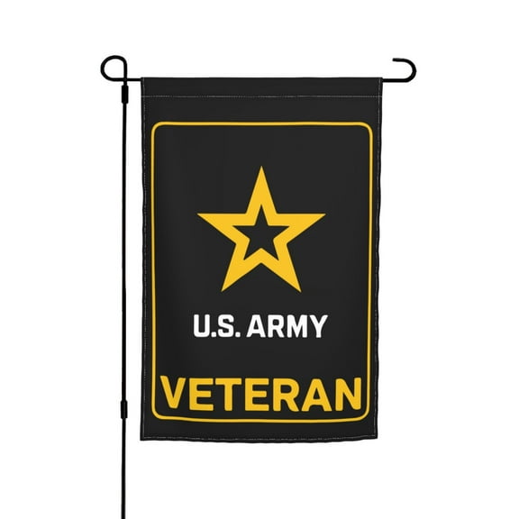 Us Army Veteran Logo Double Garden Flags 12x18 Inch Suitable For Courtyard Lawn Holiday Home Outdoor Decoration Flag