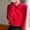 Red, variant on Antqov Sweaters for Women, Pullover Solid Color Lapel Collar Knit Tops, Daily Casual Loose Base Layer Sweater