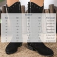 thumbnail image 3 of Fnooota Women's Knee High Boots, Block Heel Pointed Toe Side Zipper Non Slip Fall Winter Shoes Black Size 9, 3 of 5