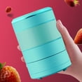 thumbnail image 4 of Home Gifts Matoen Portable Blender, Personal Size Blender for Shakes and Smoothies with 6 Blades, Mini Blender Cup with Travel Lid and USB Rechargeable for Office, Gym, Kitchen (Blue), 4 of 6