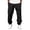 #Black_009, variant on Mens Tapered Fleece Joggers Sweatpants, Drawstring Elastic Waist Athletic Bottoms with Functional Pockets Versatile Workout Lounge Pants