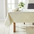 thumbnail image 2 of Town & Country Living Lexington Damask Tablecloth-Traditional/Stain Resistant/Machine Washable/Cotton Polyester Blend, 60"x84" Rectangle Cream, 2 of 5