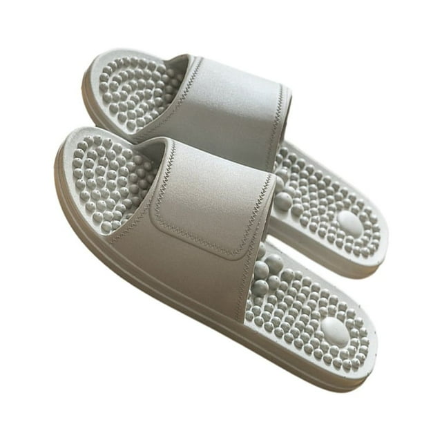 Jumpingount Las sandalias de reflexología experimentan los beneficios de la acupresión, el masaje de pies, las zapatillas de masaje, el efecto de Calzado amarillo 41-42