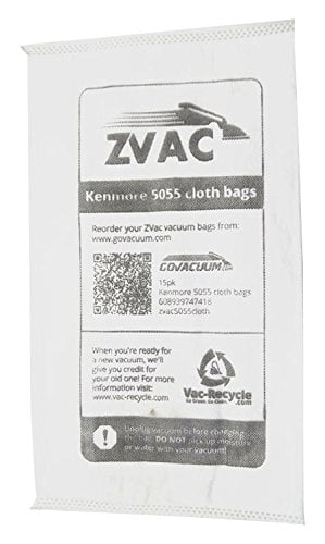 15 Generic Kenmore Canister Cloth Vacuum Bags Fits 5055 50558 50557-15 Bags Total 