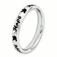 thumbnail image 3 of Sterling Silver Black Enamel Hope Ring, 3 of 7