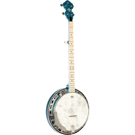 Ortega OBJE400TBL Falcon 5-String Acoustic-Electric Banjo Trans Blue