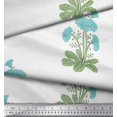 thumbnail image 2 of Soimoi Rayon Fabric Leaves & Floral Block Printed Fabric 1 Yard 42 Inch Wide, 2 of 3