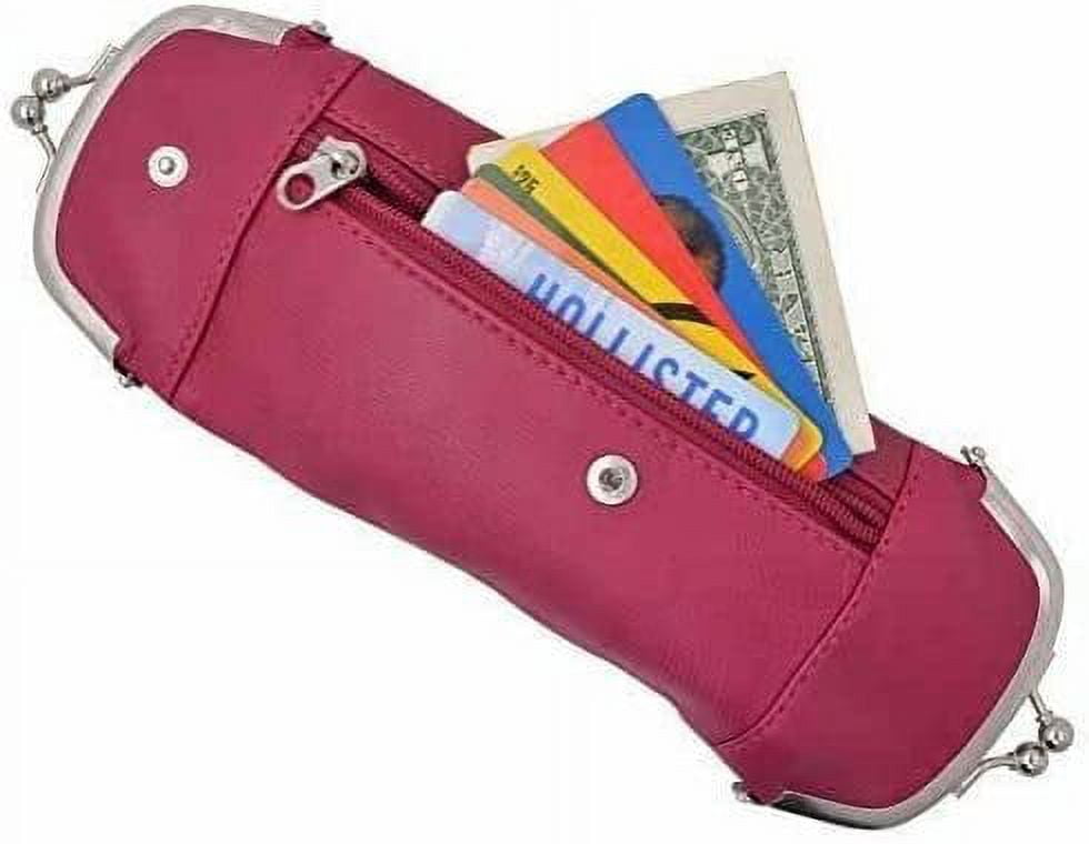 Genuine Leather Cigarette and Lighter Case with Twist Clasp by Marshal Hot  Pink