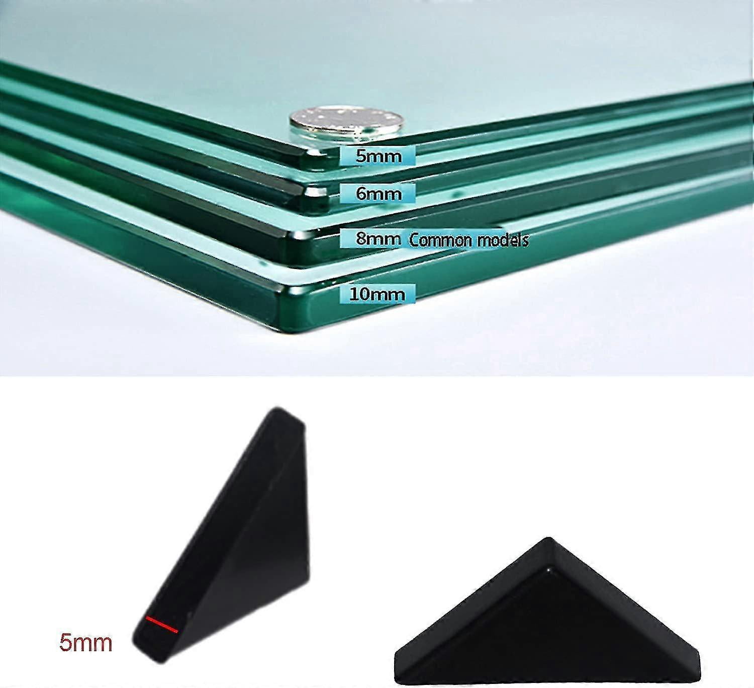 5mm Glass And Mirror Safety Edge & Corner Guards Cushion Product To Angles Plastics Corner Protectors (200pcs, Black)