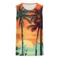 thumbnail image 4 of VBTAPA Men's Tank Tops Summer Sleeveless Tee Cool Workout T-Shirts Beach Athletic Undershirts Today's Sales ZA-Orange XL, 4 of 5