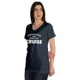 thumbnail image 4 of Inkmeso Vaccinated And Ready To Cruise Funny Pro-Vaccine V-Neck T-shirt For Womens, 4 of 8