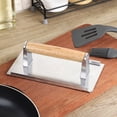 thumbnail image 3 of Manual Meat Press Portable Grill Press Rectangle Burger Patty Making Tool Aluminum Pressure Plate, 3 of 6